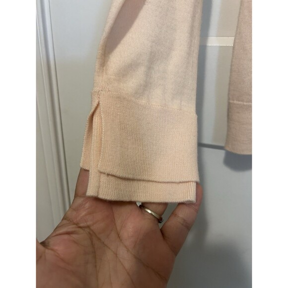 Banana Republic Peach Sweater Women’s Small Merino Wool Long Sleeve Lightweight - Picture 4 of 5
